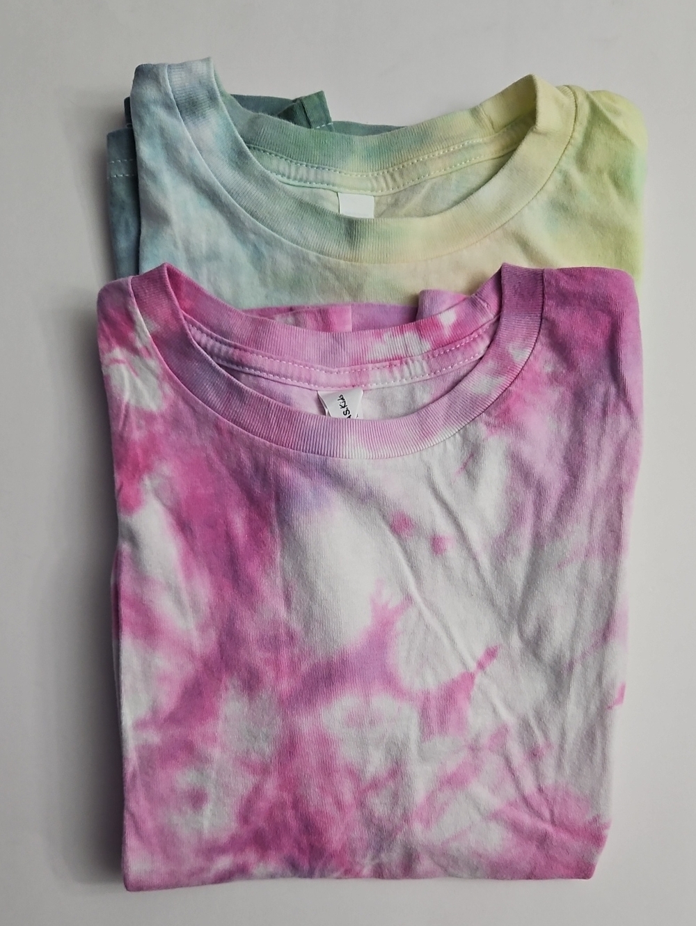 Bella Canvas Kids Tie-Dye Tee in Pink & White